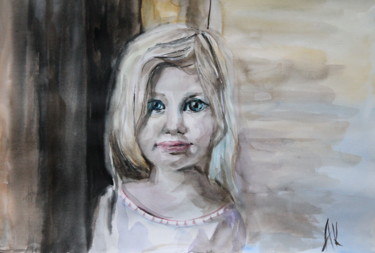 Картина под названием "Дарья" - Anastasia Kolesnikova, Подлинное произведение искусства, Акварель