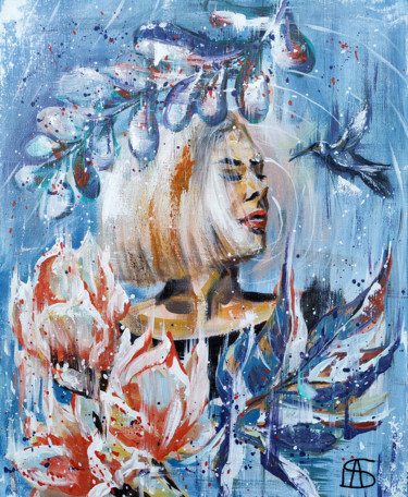 Painting titled "Freedom women" by Anastasiya Dubov, Original Artwork, Acrylic