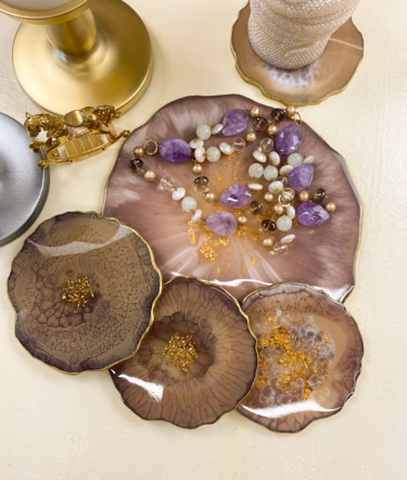 Serving set "Golden pearl" Design intitulée "Serving set "Golden…" par Anastasia Krylova, Œuvre d'art originale, Art de la table