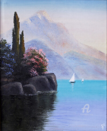 Painting titled "ITALIAN COAST 2012" by Nastya Prairie, Original Artwork, Oil