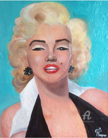 Pintura intitulada "Marilyn 2018" por Nastya Prairie, Obras de arte originais, Óleo