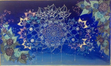 Картина под названием "Мандала Сарасвати" - Анастасия Водясова, Подлинное произведение искусства, Акрил