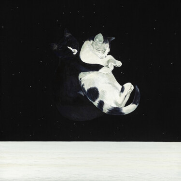Картина под названием "Притяжение2" - Anastasia Kuznetsova, Подлинное произведение искусства, Темпера