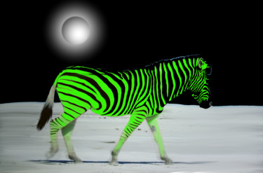 Digital Arts με τίτλο "Zebra" από Nasy Zachou, Αυθεντικά έργα τέχνης, Ψηφιακή ζωγραφική