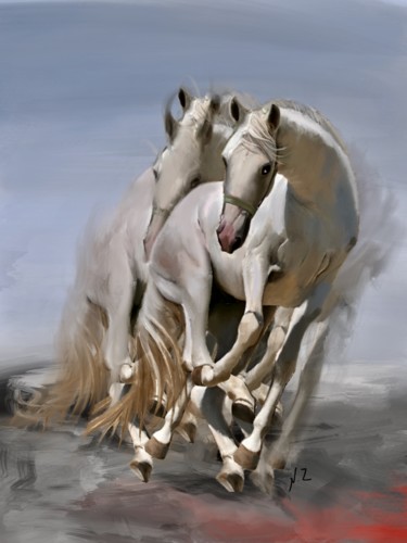 Digital Arts titled "horse f" by Nasy Zachou, Original Artwork