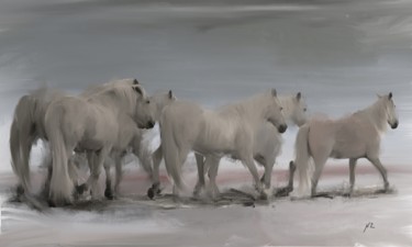 Digital Arts με τίτλο "Horse 6" από Nasy Zachou, Αυθεντικά έργα τέχνης, Ψηφιακή ζωγραφική