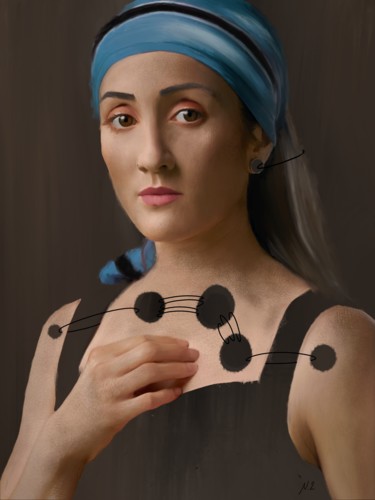 Digital Arts με τίτλο "Woman r" από Nasy Zachou, Αυθεντικά έργα τέχνης, Ψηφιακή ζωγραφική