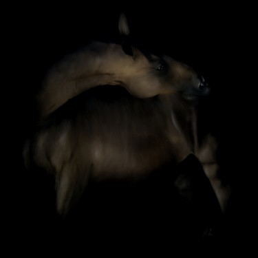 Digital Arts με τίτλο "Horse ri" από Nasy Zachou, Αυθεντικά έργα τέχνης, Ψηφιακή ζωγραφική