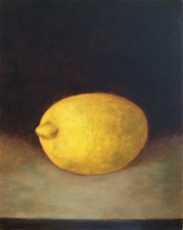 Painting titled "Citron" by Nathalie Tousnakhoff, Original Artwork, Oil