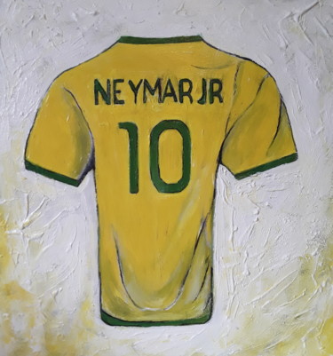 Peinture intitulée "Tableau de Neymar J…" par Natacha Zrihen, Œuvre d'art originale