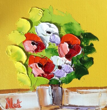 Painting titled "Bouquets 2" by Nat, Original Artwork, Oil