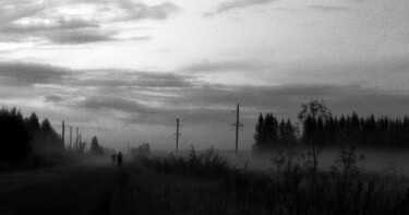 Photography titled "path through the fog" by Nata K, Original Artwork, Digital Photography