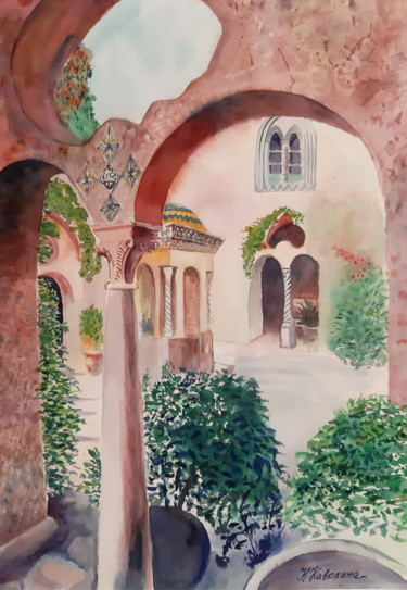 Painting titled "Italy. Ravello." by Natalia Kavolina, Original Artwork, Watercolor