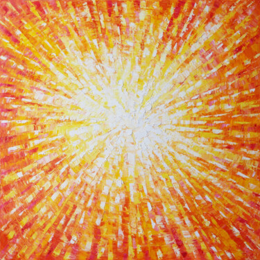 Painting titled "Sun. Energy Source.…" by Nata Korpusova, Original Artwork, Oil Mounted on Wood Stretcher frame