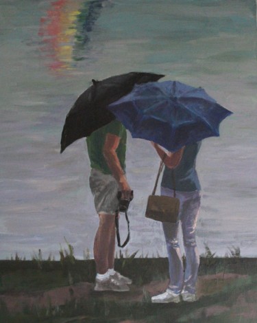 Malerei mit dem Titel "WHEN RAIN IS GONE" von Nata New, Original-Kunstwerk, Acryl