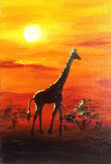Malerei mit dem Titel "The breath of Afric…" von Nata New, Original-Kunstwerk, Öl