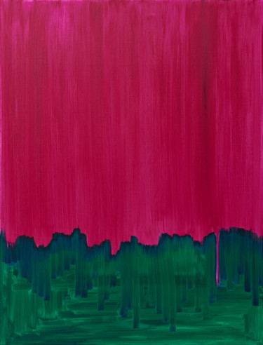 Pittura intitolato "Crimson" da Nataliia Sydorova, Opera d'arte originale, Olio Montato su Telaio per barella in legno