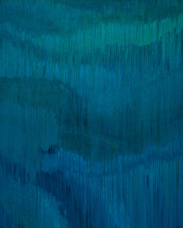 Peinture intitulée "Rain on Fuji" par Nataliia Sydorova, Œuvre d'art originale, Huile