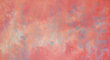 Картина под названием "Peach and Blue" - Nataliia Sydorova, Подлинное произведение искусства, Масло