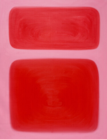 Картина под названием "Pink Red" - Nataliia Sydorova, Подлинное произведение искусства, Масло Установлен на Деревянная рама…