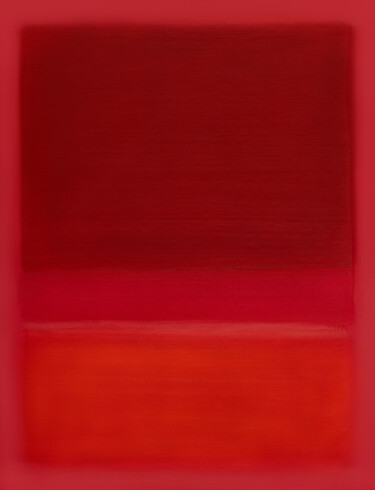 Painting titled "Burgundy" by Nataliia Sydorova, Original Artwork, Oil Mounted on Wood Stretcher frame