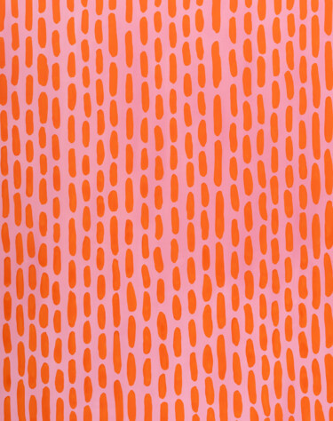 Painting titled "Orange Pink" by Nataliia Sydorova, Original Artwork, Oil Mounted on Wood Stretcher frame