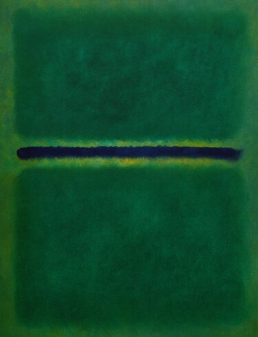 Blue Green Painting titled "Blue Green" by Nataliia Sydorova, Original Art, Oil Mounted on Stretcher frame