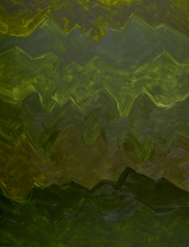 Peinture intitulée "Green Mountains" par Nataliia Sydorova, Œuvre d'art originale, Huile
