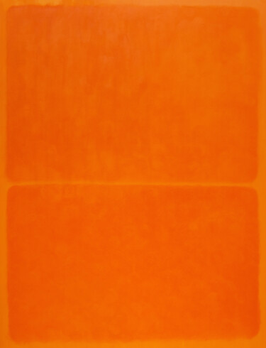 Malerei mit dem Titel "Orange Field" von Nataliia Sydorova, Original-Kunstwerk, Öl