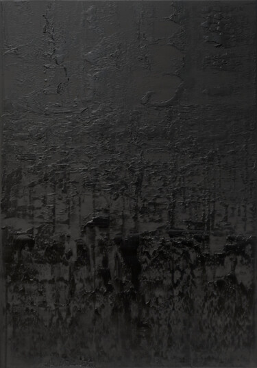 Malarstwo zatytułowany „Black 2” autorstwa Nataliia Sydorova, Oryginalna praca, Olej Zamontowany na Drewniana rama noszy