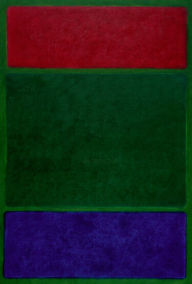 Pittura intitolato "Crimson Green Blue" da Nataliia Sydorova, Opera d'arte originale, Olio Montato su Telaio per barella in…