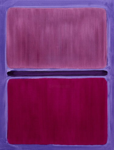 Schilderij getiteld "Violet Purple" door Nataliia Sydorova, Origineel Kunstwerk, Olie Gemonteerd op Frame voor houten branca…