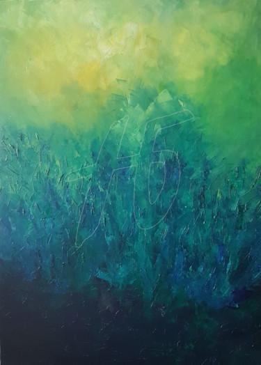 Peinture intitulée "Building up on fears" par Natacha Bh, Œuvre d'art originale, Huile
