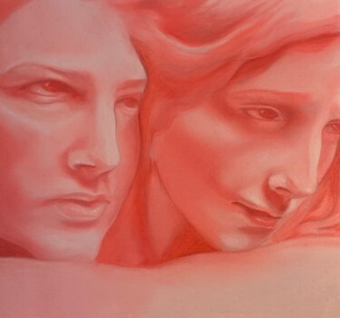 Peinture intitulée "l'amour" par Natacha Bito, Œuvre d'art originale, Huile
