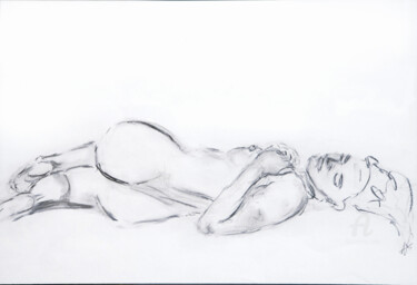 Dessin intitulée "Julie" par Natacha Favreau, Œuvre d'art originale, Graphite