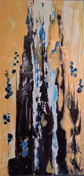 Картина под названием "énergie" - Natacha Guillet, Подлинное произведение искусства, лак Установлен на Деревянная рама для н…