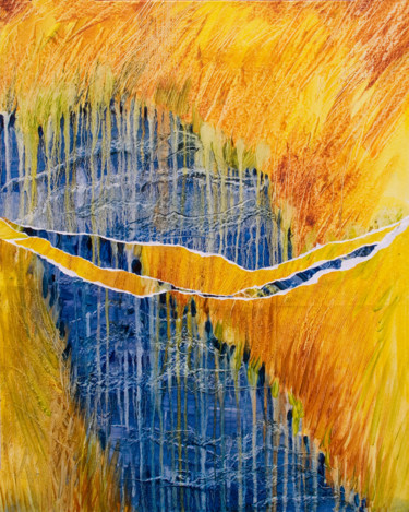 Peinture intitulée "REFLETS" par Natacha Kolson, Œuvre d'art originale, Huile