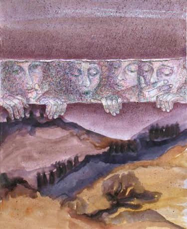 Pittura intitolato "DECOUVERTE D'UN AUT…" da Natacha Kolson, Opera d'arte originale, Inchiostro
