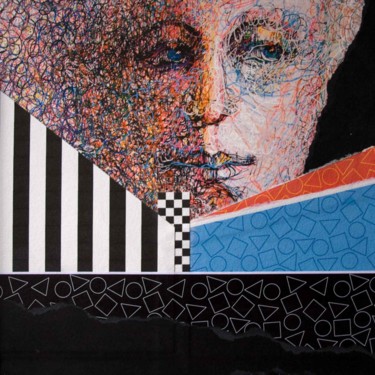 Colagens intitulada ""VERS L'ABSTRACTION…" por Natacha Kolson, Obras de arte originais, Aquarela Montado em Cartão