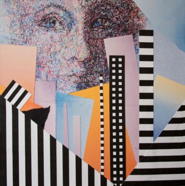 Collages intitulée ""VERS L'ABSTRACTION…" par Natacha Kolson, Œuvre d'art originale, Collages Monté sur Carton