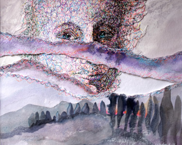 Peinture intitulée ""IMPRESSION DE TOSC…" par Natacha Kolson, Œuvre d'art originale, Encre