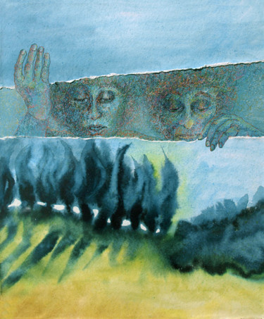 Pintura intitulada "UN AUTRE REGARD" por Natacha Kolson, Obras de arte originais, Tinta
