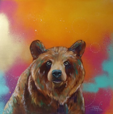 Painting titled "Ours G1" by Natacha Perez, Original Artwork, Acrylic