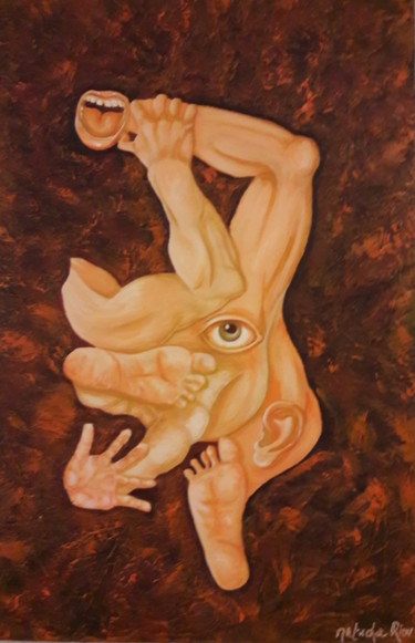 Peinture intitulée "Imbroglio" par Natacha Riou, Œuvre d'art originale, Acrylique