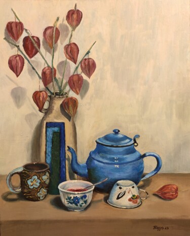绘画 标题为“Картина маслом "Чай…” 由Наталья Дудко, 原创艺术品, 油