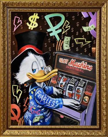 绘画 标题为“Scrooge McDuck скру…” 由Наталья Комар, 原创艺术品, 油 安装在artwork_cat.上