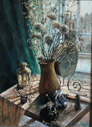 Malerei mit dem Titel "На самоизоляции" von Natalia Moreva, Original-Kunstwerk, Öl