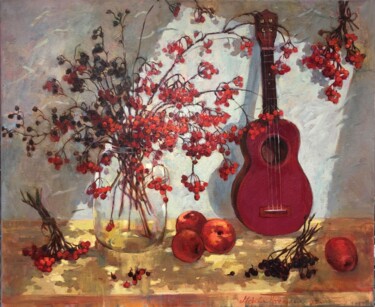 Pintura intitulada "Melody of autumn" por Natalia Moreva, Obras de arte originais, Óleo