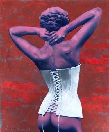 Картина под названием "Корсет 2" - Наталья Морева, Подлинное произведение искусства, Масло