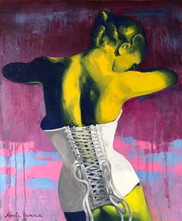 Peinture intitulée "Корсет 3" par Natalia Moreva, Œuvre d'art originale, Huile